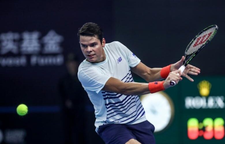Tennis - China Open men's singles second Round - Beijing, China - 07/10/16. Canada's Milos Raonic plays against Malek Jaziri of Tunisia. REUTERS/Stringer