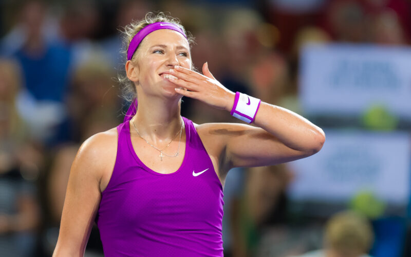 Victoria Azarenka in action at the 2016 Brisbane International