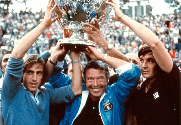 La coppa Davis vinta dall'Italia in Cile nel 1976