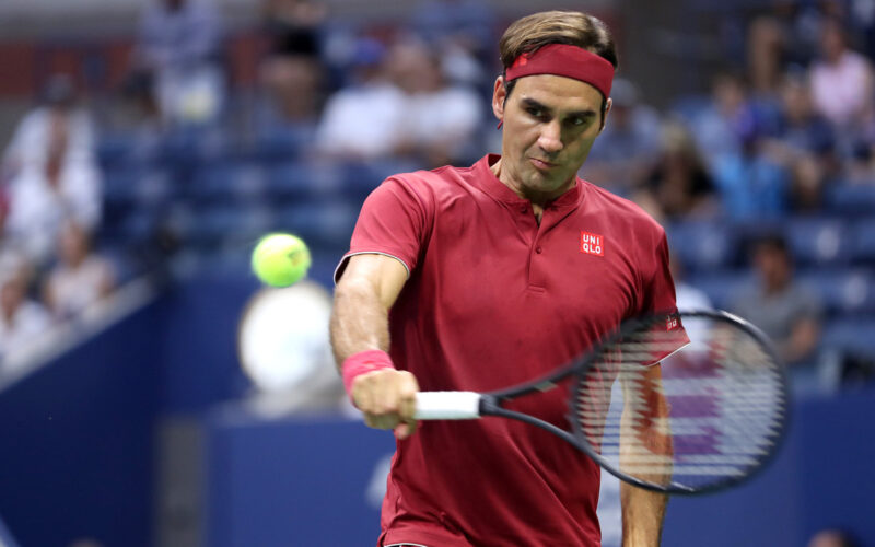 August 28, 2018 - Roger Federer in action against Yoshihito Nishioka during the 2018 US Open.