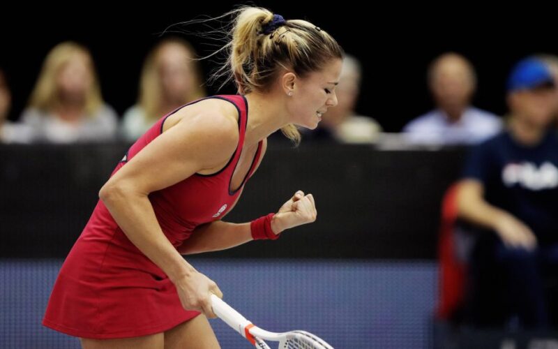 Camila Giorgi, esulta a Linz