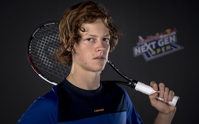 Jannik Sinner of Italy poses for a photograph at the first-ever Red Bull Next Gen Open tennis tournament at Fiera Milano on November 8th, 2018. // Sebastian Marko/Red Bull Content Pool // AP-1XF2X7QTS2111 // Usage for editorial use only // Please go to www.redbullcontentpool.com for further information. //