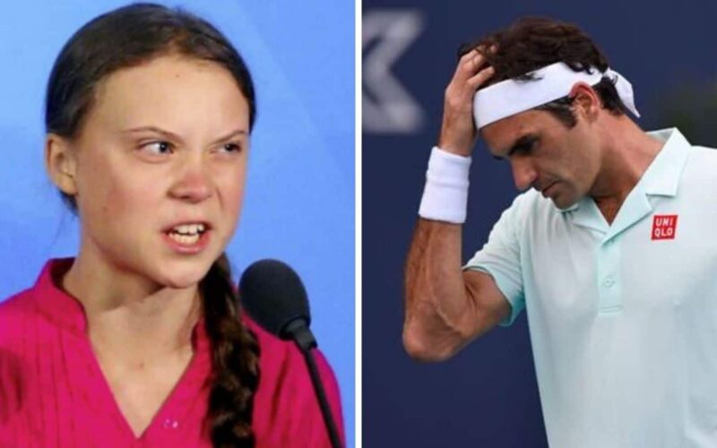 greta-thunberg-contro-roger-federer
