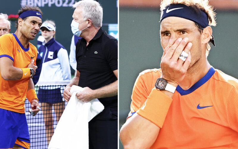 Nadal Indian Wells 2022 infortunio