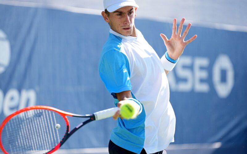 Matteo Arnaldi in action during a men's singles match at the 2023 US Open, Thursday, Aug. 31, 2023 in Flushing, NY. (Garrett Ellwood/USTA)