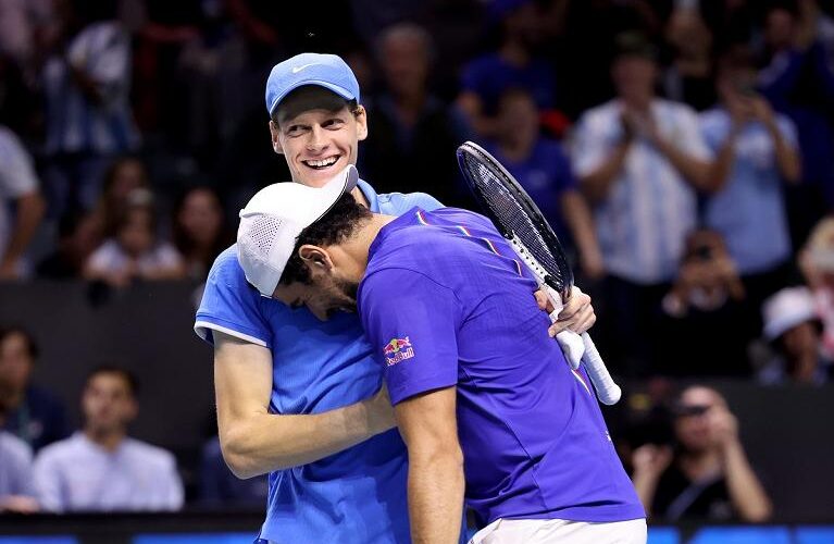 Davis Cup Finals 2024
Spagna, Malaga 21/11/2024
Palacio de Deportes José María Martín Carpena
Italia v Argentina
Jannik Sinner e Mateo Berrettini
Foto Giampiero Sposito