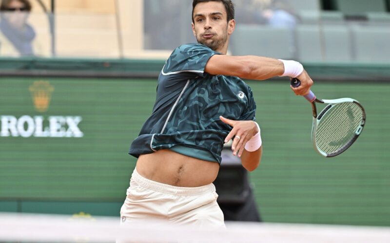 Tennis : Rolex Monte Carlo Masters 2025 - Atp - Lorenzo Musetti - Photo :  Chryslene Caillaud / Chryslene Caillaud / Psnewz / SIPA /00307215_0113//Credit:PSNEWZ/SIPA/2504081202